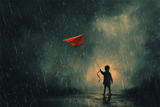 How to fly a kite in the rain